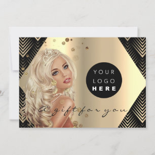 Logotyp Gift Certificate Black Guld Hair Hälsa