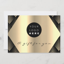Logotyp Gift Certificate Black Guld Hair Makeup