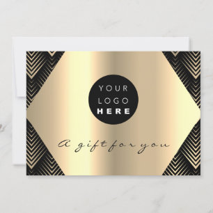 Logotyp Gift Certificate Black Guld Hair Makeup