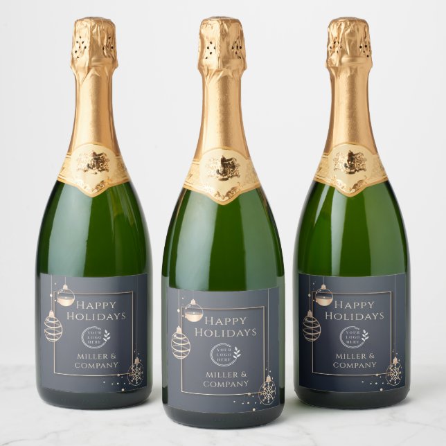 Logotyp Glad helg julbolag Modern (Flaskor)