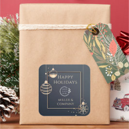 Logotyp Glad helg julbolag Modern Fyrkantigt Klistermärke