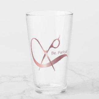 Logotyp glas till Be. Parlor.