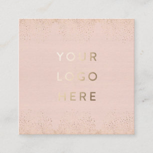 Logotyp Gold Foil Modern Bröllop Dress Designer Fyrkantigt Visitkort
