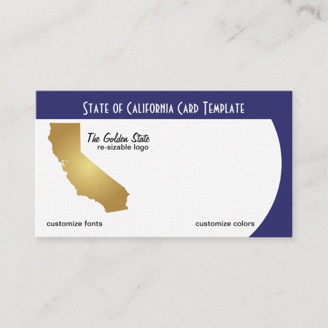 Logotyp Golden State of California Visitkort (Framsida)