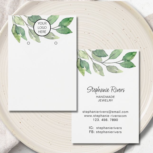 Logotyp Grey Jewelry Earrings Visning Cards Visitkort (Skapare uppladdad)