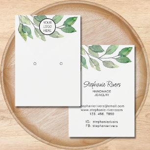 Logotyp Grey Jewelry Earrings Visning Cards Visitkort