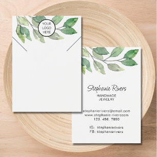 Logotyp Grey Jewelry Necklace Visning Cards Visitkort