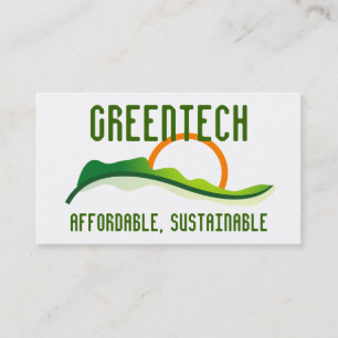Logotyp - grön soluppgång visitkort