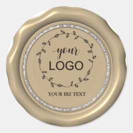 *~* LOGOTYP GULD Diamond Circle Vax Sal Stickers Runt Klistermärke