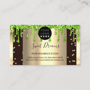 Logotyp Hair Makeup Nagel Drips SPA QR-koddrivruti Visitkort