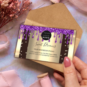 Logotyp Hair Makeup Nagel Drips SPA QR-koddrivruti Visitkort
