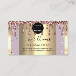 Logotyp Hair Makeup Nagel Drives SPA QR Code Lila Visitkort