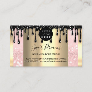 Logotyp Hair Makeup Nagel Drives SPA QRCode Guld R Visitkort