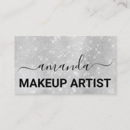 Logotyp Hairdresser Grått Silver Visitkort