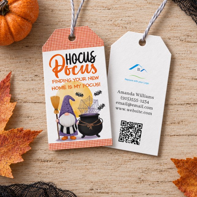 Logotyp Halloween Pop By Presentetikett (Whimsical Halloween Pop By Gift Tags)