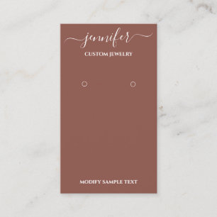 Logotyp Handmade Jewelry Card Brown Ro Visitkort