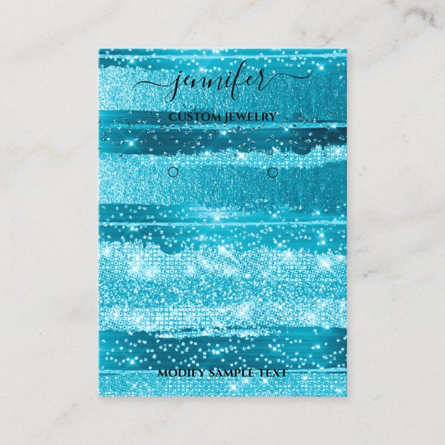 Logotyp Handmade Jewelry Card Ocean Rand Visitkort (Framsida)