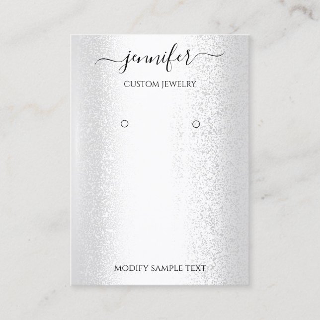 Logotyp Handmade judiska kort Silver Grått (Framsida)