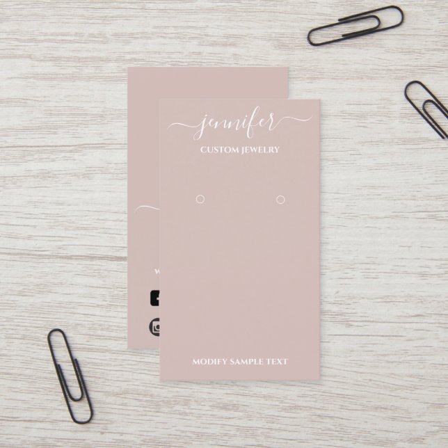 Logotyp Handmade judiskt kort Smoky Ro (Fram/Back In Situ)