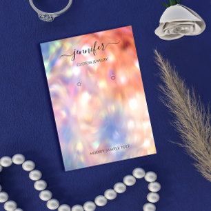 Logotyp Handmade Juvelry Card HoloGraph Ro Visitkort