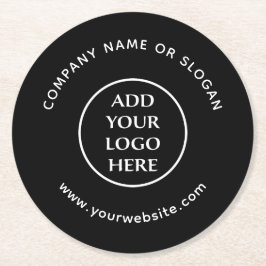 Logotyp här Corporate Professionell Business Compa Underlägg Papper Rund