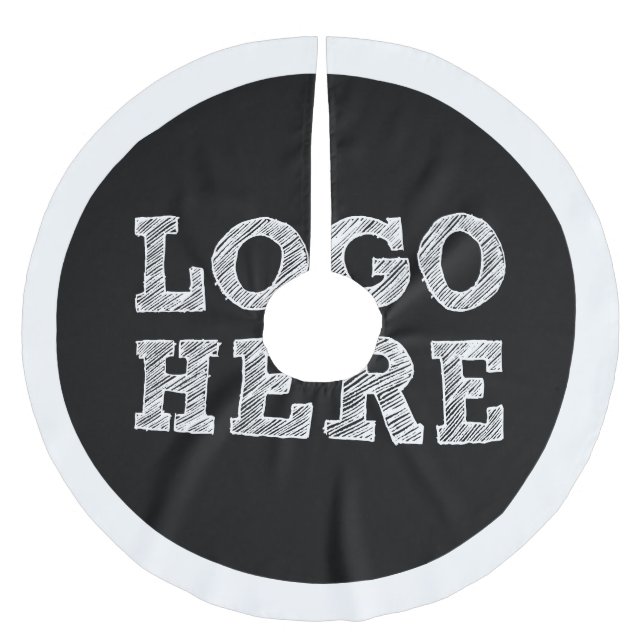 Logotyp här julgransmatta borstad polyester (Framsidan)
