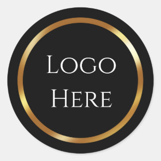 Logotyp här runt klistermärke