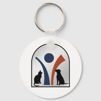 Logotyp hos djur med katt och Hund Nyckelring