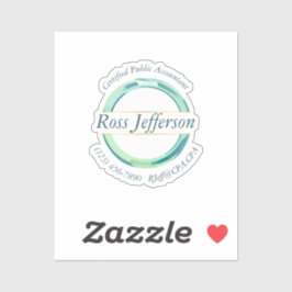 Logotyp i blå cirkel klistermärken