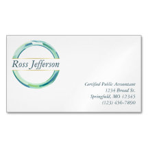 Logotyp i blå cirkel