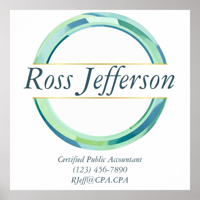 Logotyp i blå cirkel poster (Framsidan)