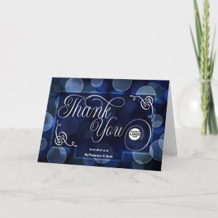 Logotyp i Blue Bokeh Blank Tack Kort