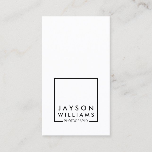 Logotyp I för modern minimal fotofärgsruta Visitkort (Framsida)