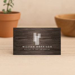 Logotyp II om Mörk Wood Visitkort