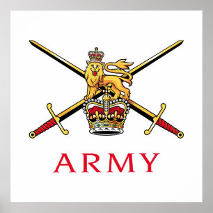 Logotyp inom den brittiska armén poster