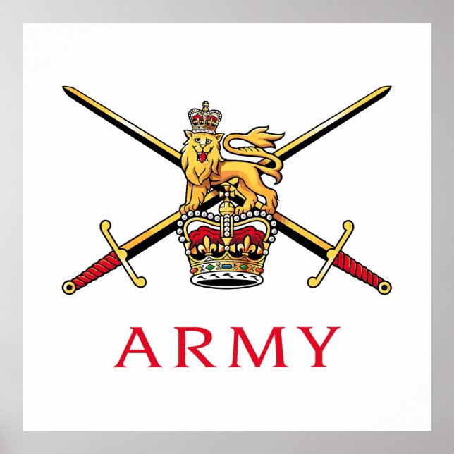 Logotyp inom den brittiska armén poster (Framsidan)