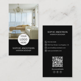 Logotyp Insida Designer Photo QR Social Media Blac Visitkort