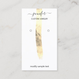Logotyp: Juvelry Card Social Media Guld White Visitkort
