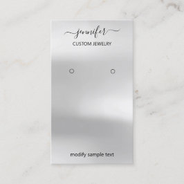 Logotyp: Juvelry Card Social Media Silver Grått Gr Visitkort