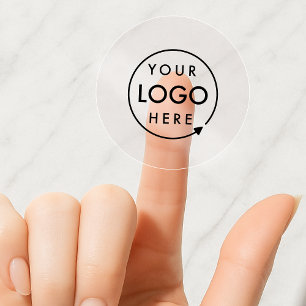Logotyp Klar Klistermärkesrulle   Företagsetikette Runt Klistermärke