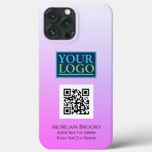 Logotyp/konst/foto, QR-kod, Namn, övertoningsrött