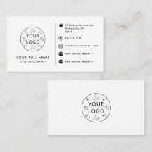 Logotyp, kontakt och Social-media för anpassningsb