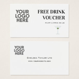 Logotyp-kort för Event Corporate Drink Voucher Com Visitkort