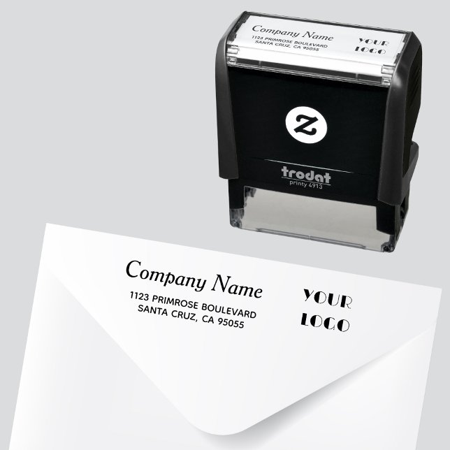 Logotyp l Company Namn Returadress Självfärgande Stämpel (Skapare uppladdad)