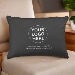 Logotyp l Professionell av rent Grått, märkt Prydnadskudde