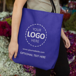 Logotyp Ladda upp Marknadsföring Blue Tote Bag-säc Tygkasse