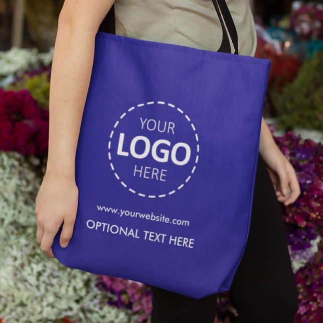 Logotyp Ladda upp Marknadsföring Blue Tote Bag-säc Tygkasse (Skapare uppladdad)