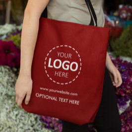 Logotyp Ladda upp Marknadsföring Burgundy-verktygs Tygkasse