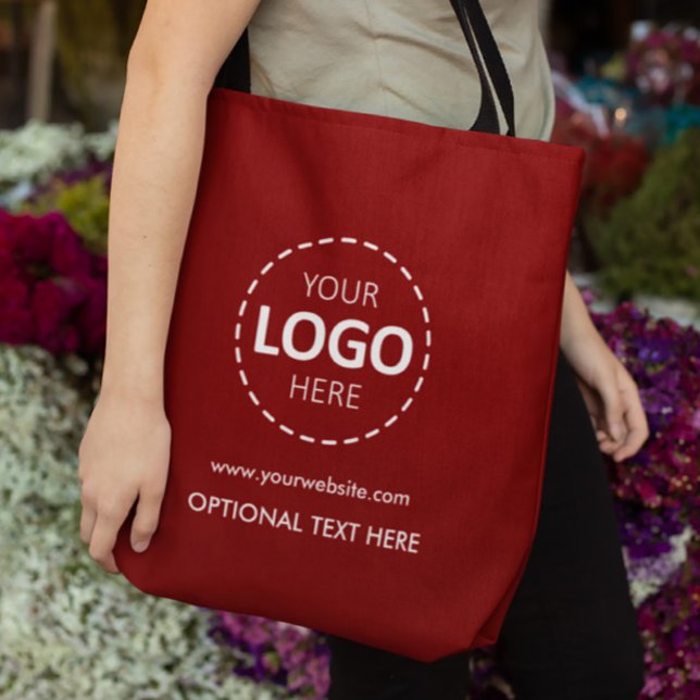 Logotyp Ladda upp Marknadsföring Burgundy-verktygs Tygkasse (Skapare uppladdad)