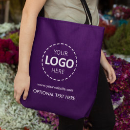 Logotyp Ladda upp Marknadsföring Lila Toit Bag Tygkasse